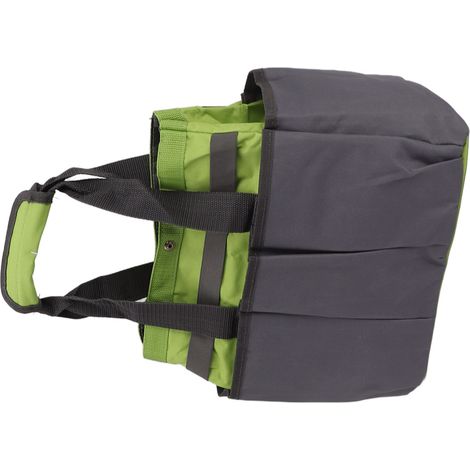 Sac à outils de jardin en tissu Oxford 600D PE, étui portable pour outils de jardin avec plusieurs poches, idéal pour la maison et le camping, gris et vert. (1/5)