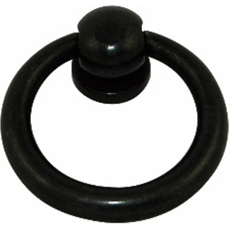 Anneau rond zamak noir Cadap (1/2)