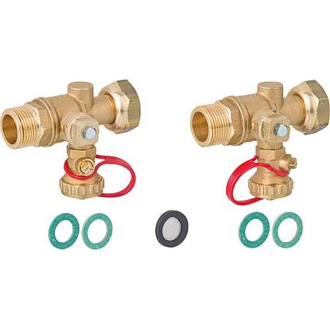 Kit de rincage et d'arrêt DN20 (3/4") pour plaque echange de chaleur (1/2)