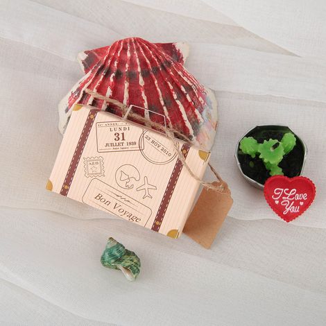 50 Stück Koffer-Gastgeschenkboxen im Vintage-Stil, Süßigkeiten-Geschenktüten für Reise-Mottopartys und Hochzeiten (1/5)