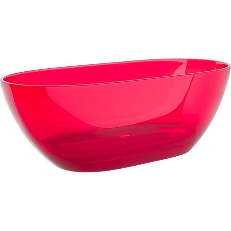 Baignoire îlot translucide - 160 x 72 x 56 cm - Résine - Rouge - 292 L - SPAVO