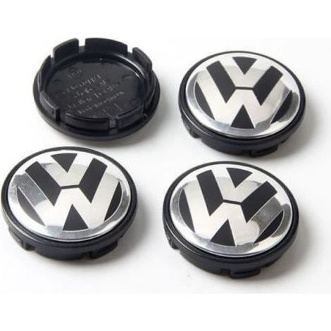 Cache Moyeu Roue - 56 mm - Pour Volkswagen Polo Jetta Golf 3 à 7 Passat B à B7 - 4 Pièces