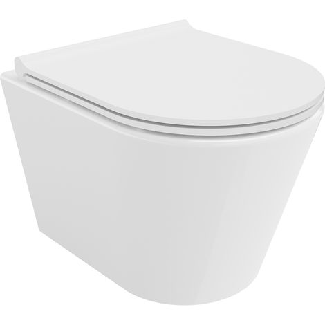 Mexen Rico wc con cassetta Rimless Tornado con sedile a chiusura rallentata slim, duroplast, bianco lucido - 30720500T (1/5)