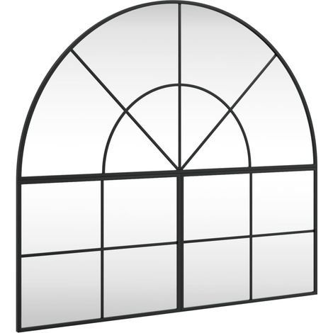 Maison Exclusive - Specchio da Parete Nero 100x90 cm Arco in Ferro