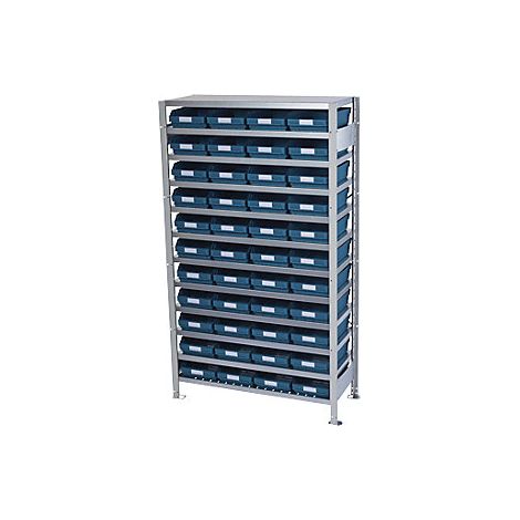 Certeo Scaffale a innesto con cassettine altezza scaffale (1/4)