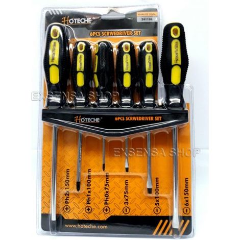 KIT 6 CACCIAVITI MAGNETICI CON SUPPORTO DA PARETE GIRAVITI UTENSILI FERRAMENTA (1/3)