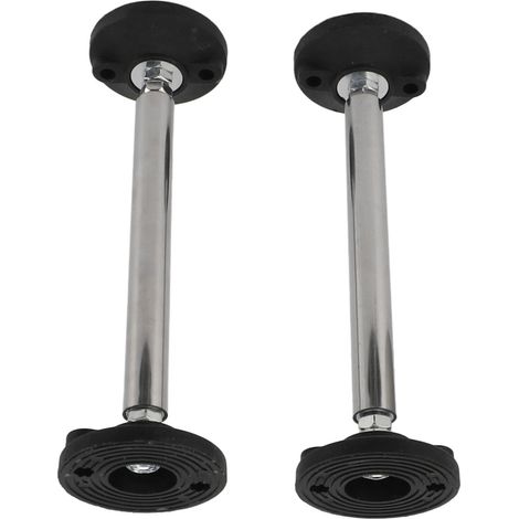 Lot de 2 tiges de support réglables pour meuble suspendu, acier inoxydable, installation salle de bain, modèle 150. (1/5)