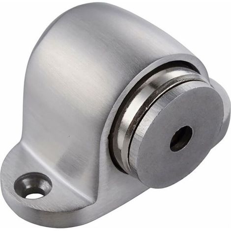 Magnetischer Türstopper, Bodenmontage, gebürstetes Metall, 53 x 32 x 30 mm (1/5)
