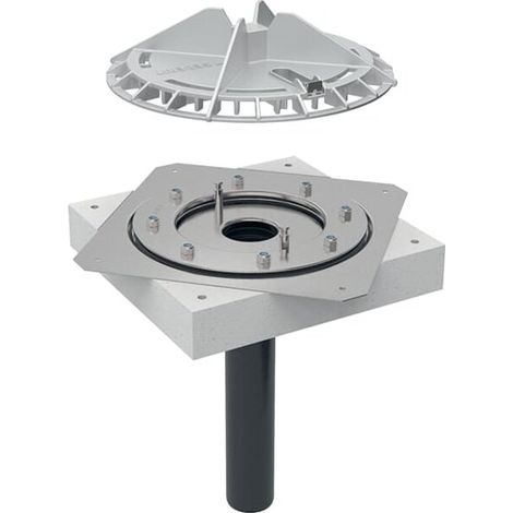Geberit 359106001 Pluvia Cheneau de toit avec plaque de fixation (1/4)