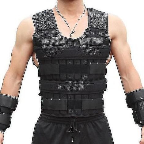 Gilet lesté 30kg pour boxe, entraînement musculaire, fitness et cross-training (1/5)
