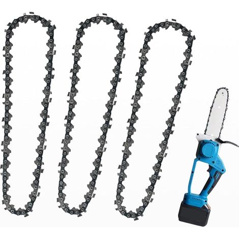 Chaîne de Tronçonneuse 15 cm 3 Pièces, Épaisseur 0,043", Pas 1/4" LP, 36 Maillons, pour Mini Tronçonneuse, Élagage, Bois de Chauffage, Jardin, DIY, Compatible avec Oregon MS170 (1/5)