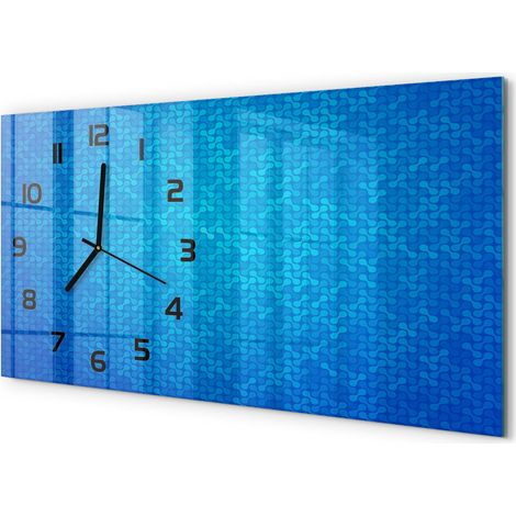 Horloge Murale XXL 60x30 cm Design Moderne en Verre Trempé Salon Salle à Manger Arrière-plan abstrait (1/5)