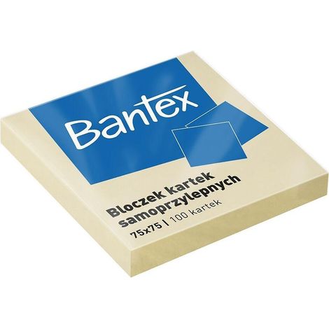 Plaquette auto-adhésive 75x75mm 100K jaune Bantex