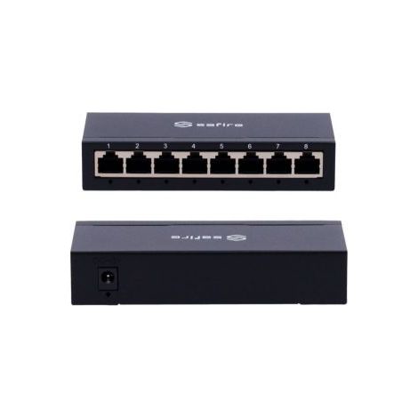 Switch da tavolo 8 porte Gigabit 10/100/1000 Mbps in metallo