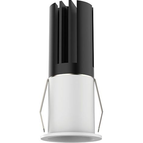 Spot LED Encastrable D30 5W IRC90 Rond Blanc Mat ZAMBELIS Hors Transfo S204 - 24 deg - Blanc chaud - 3000K