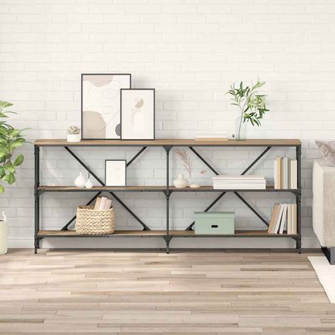 vidaXL Tavolo consolle Rovere artigianale 180 x 30 x 75 cm