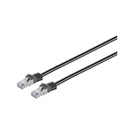 S-IMPULS RJ45 Patchkabel S/FTP (PIMF), m. CAT.7 Rohkabel, 20 m, schwarz (1/3)
