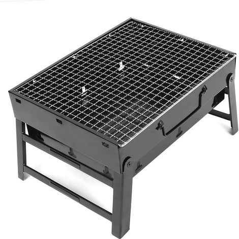 Barbecue pliable portable en acier inoxydable, grill à charbon de bois pour camping et plein air (1/5)