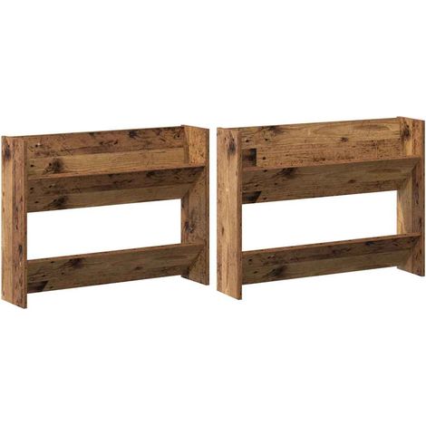 Maison Exclusive - Mobile per scarpe 2 pcs Legno vecchio 80 x 18 x 60 cm