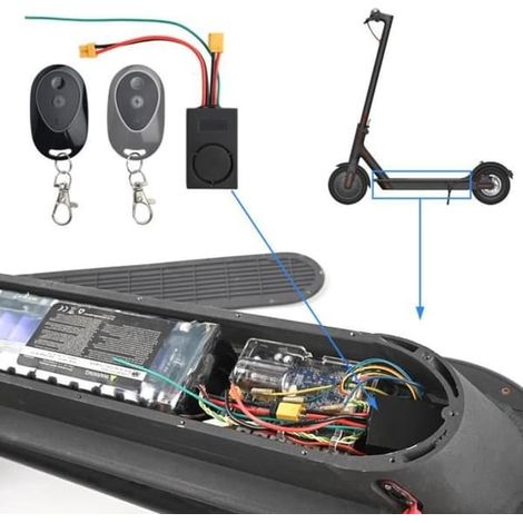 Système antivol pour trottinette électrique avec alarme vibratoire et support pour M365 XT30 (1/3)