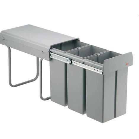 WESCO 757611-85 Einbau Abfallsammler Bio-Trio 30 DT, alugrau (1/2)
