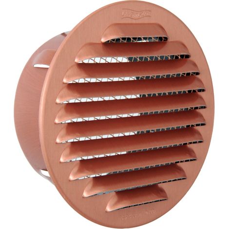 La Ventilazione GATR100R Griglia Tonda da Incasso, Alluminio ramato, ø 92 mm (1/5)