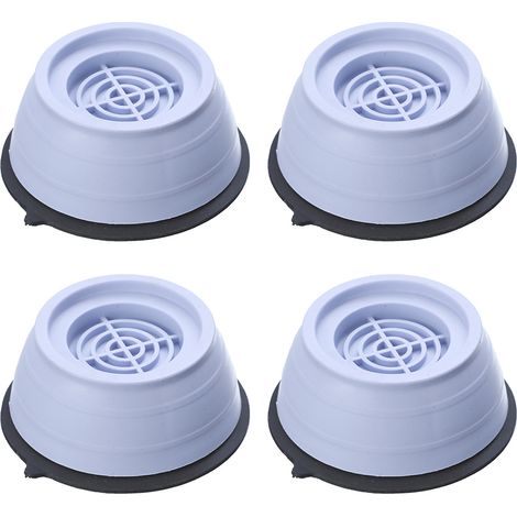 Set mit 4 Antivibrationshalterungen für Waschmaschine, Trockner, Kühlschrank und Tisch: reduziert Lärm und Vibrationen.