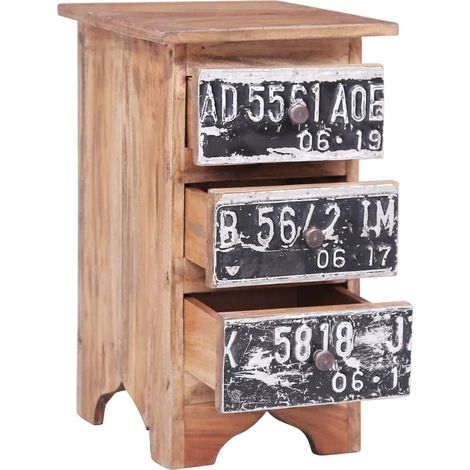 Maison Exclusive - Comodino 30x30x51 cm in Legno Massello di Mogano