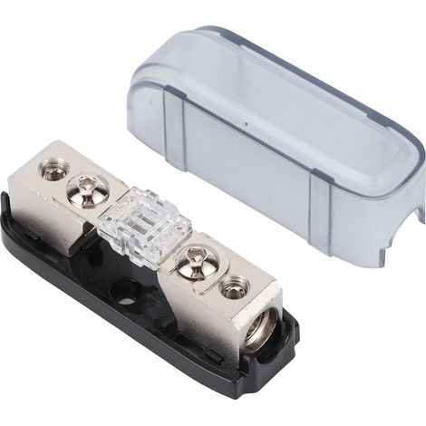 Porte-fusible AGU simple pour autoradio, boîtier de distribution blanc 80A pour voiture, bateau, camping-car (1/5)