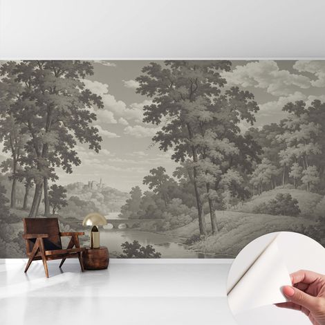 Papier peint autocollant adhésif avec imprimé installation simple qualité excellente sans désordre Château et pont 416x254 cm (1/5)