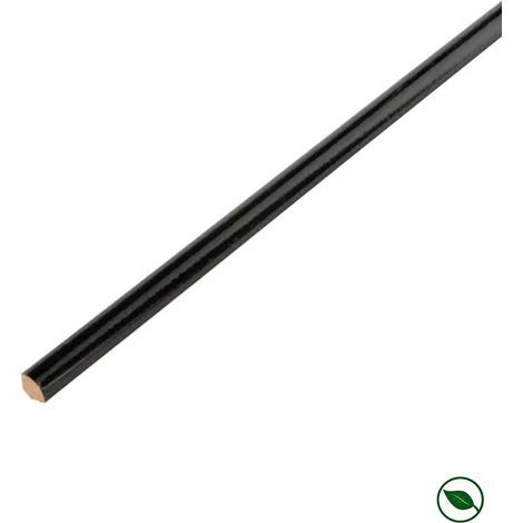 Lot de 16 quarts de rond noir brillant 2400 x 14 x 14 mm PEFC 70% (1/2)