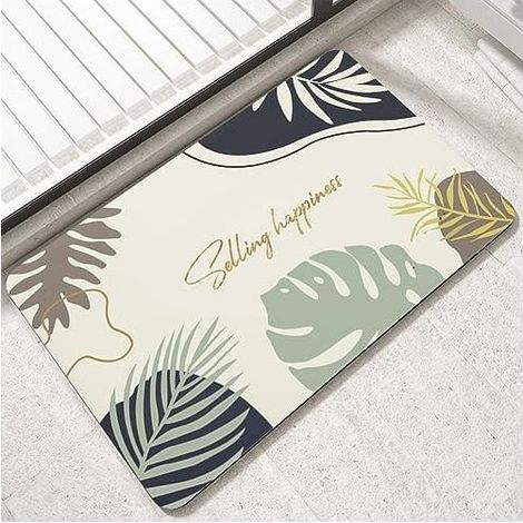 Non-slip Bath Mat - 40 x 60 cm - Absorbent - Quick Drying - Non-slip - Washable - Absorbent - Modern White (1/4)
