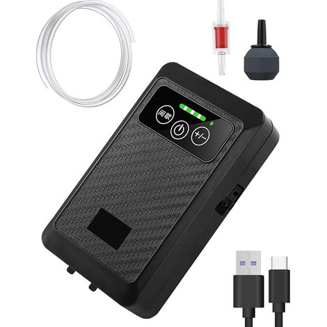 Aérateur d'appâts vivants ultra silencieux, pompe à air portable à batterie pour seau à appâts, petite pompe avec tuyau d'air, aérateur d'oxygène portable pour la pêche en extérieur (1/5)