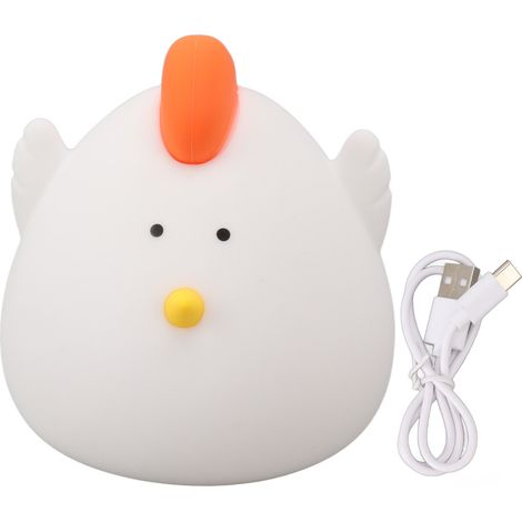 Veilleuse chevet – interrupteur fond poulet – silicone – USB – dessin animé – dortoir scolaire – Shanrya