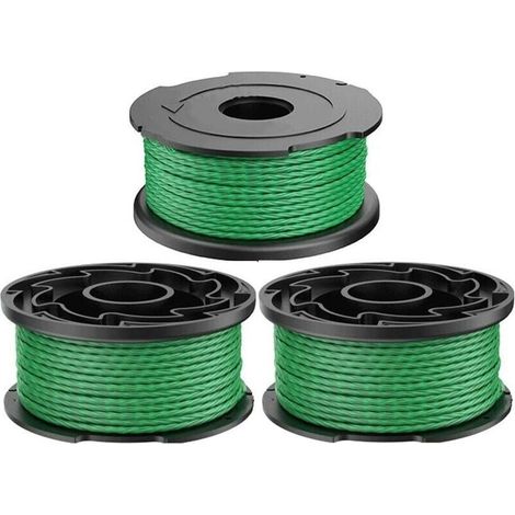 Black & Decker A6486 GL7033 GL8033 GL9035 Cordless Brushcutter Line Spool, 2.0mm, 6.1m, Replacement Line Spool for Black & Decker A6486 Brushcutter (3 Pack) (1/5)