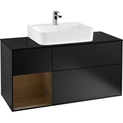 V&B Waschtischunterschrank Finion 120cm, Pl b m, Reg li wal ven, bla m Lac (1/2)