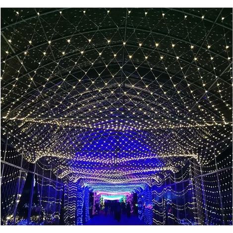 Rideau lumineux de Noël, Guirlandes Lumineuses 3x2m ,  de Clignotement, Décoration pour Chambre Noël, Mariage, Soirée, Maison,Jardin,Terrasse, Pelouse Blanc Chaud (1/4)