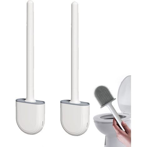 Set mit 2 Wand-WC-Bürsten – Mondscheinweiß – Abfluss (1/5)