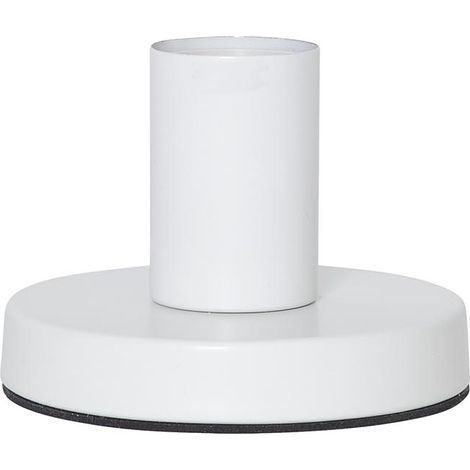 Pied de lampe Star Trading 'Glans' avec douille E27, métal, blanc mat, H 8,5 cm