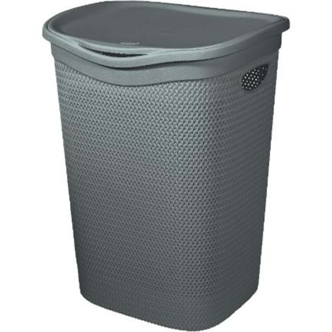 Intreccio Portabiancheria 55Lt Grigio - 37 X 39,5 X 54 Cm