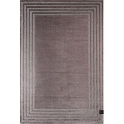 Tapis salon et chambre 160x230 rose et gris rectangle tissé motif géométrique PRELLUDE (1/5)