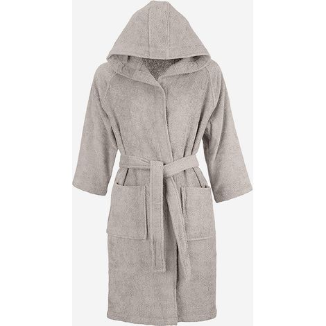 Accappatoio con cappuccio in cotone grigio Sicilia