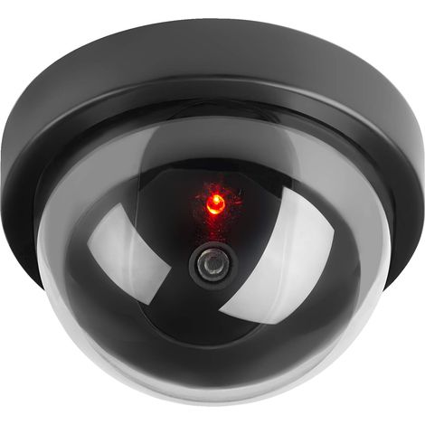 Attrappe einer Überwachungskamera, gefälschte CCTV-Dome-Sicherheitskamera mit LED-Blitz für Unternehmen, Geschäfte, Privathaushalte, Innen- und Außenbereich, 1 Stück [NX] (1/5)