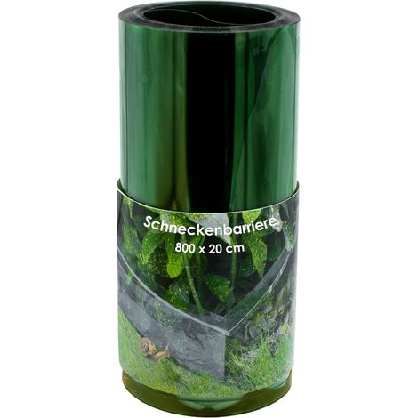 Schneckenbarriere mit Doppelfalz - 800 x 20 cm - Flexibler Schneckenzaun zum Pflanzenschutz