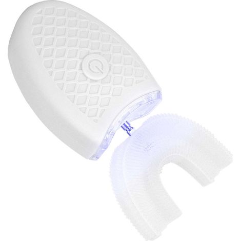 Brosse à dents électrique adulte en U, nettoyage automatique sonique, soin buccal complet (blanc, type adulte) (1/5)