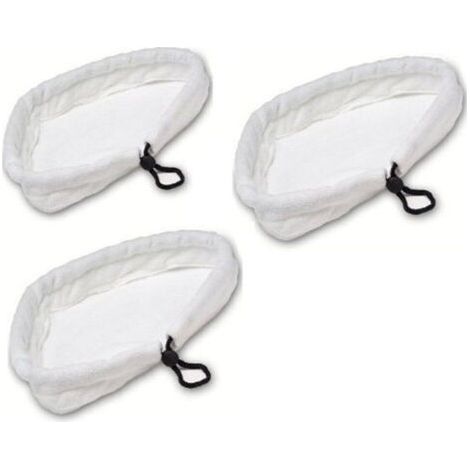 Lot de 3 Chiffons en Microfibre Pads de Nettoyage Universel Compatible avec d'autres Balais Vapeur Pièces de rechange de vadrouilles lavables pour aspirateur vadrouille à vapeur chaude