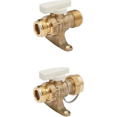 robinet gaz - roai - mâle / mâle - diamètre 15 x 21 mm - genius - avec bouchon et attache - en coque - banides 0295521