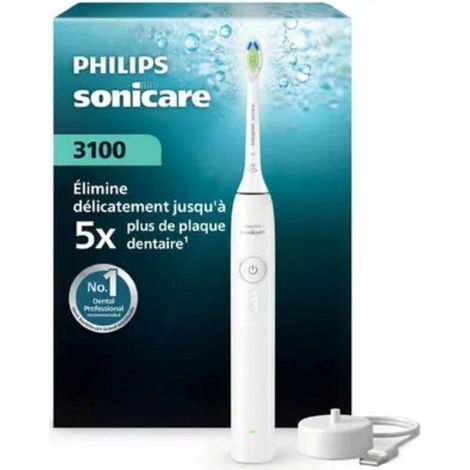 Wiederaufladbare Ultraschall-Zahnbürste Philips Sonicare 3100 HX4031/21 weiß 3 Intensitäten (1/2)