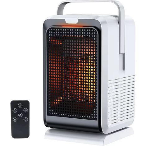 Chauffage D'appoint Rechargeable - Télécommande Incluse - Pour Bureau Chambre Salon - 16x16x27 5 Cm - 1340 G