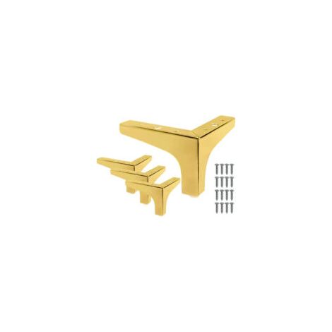 Set de 4 Pieds Doré - 10cm de Lit Triangles en Métal Pieds Meubles pour Bricolage Table Armoire (1/4)